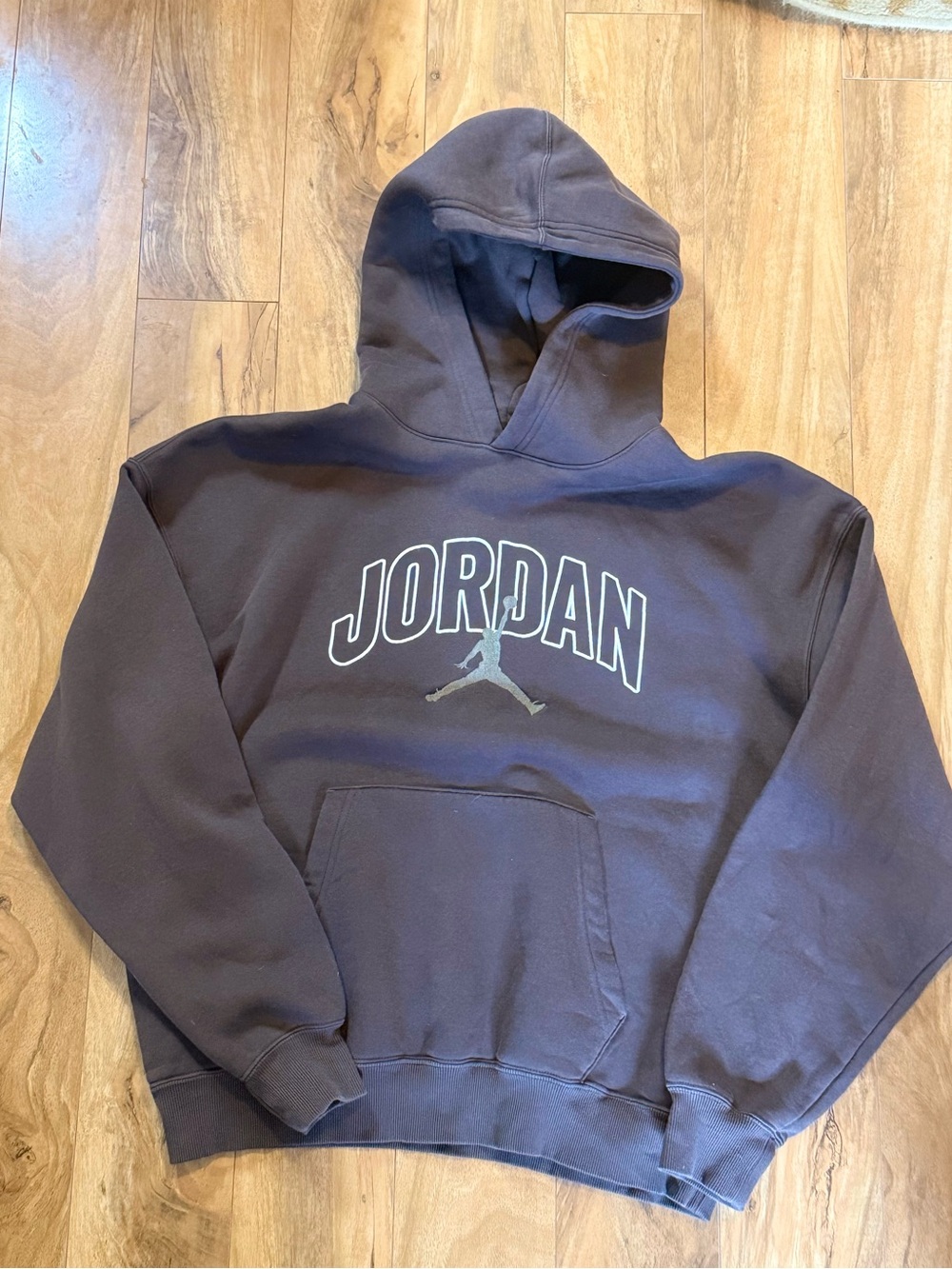 Jordan Pullover Hoodie in Dark Brown with Logo
